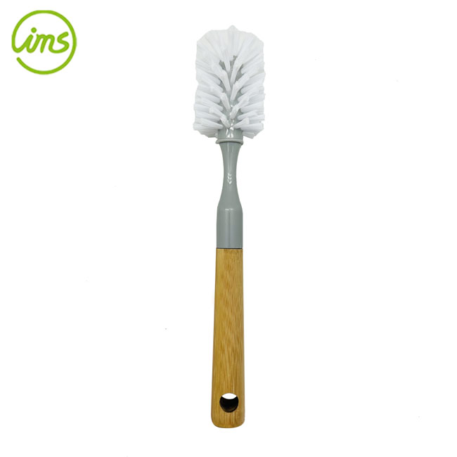 Bottle Brush Bamboo Handle - Gray